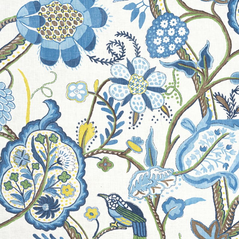 F914300 Thibaut Blue and Yellow Fabric