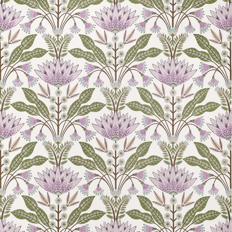 F914608 Thibaut Lilac and Green Fabric
