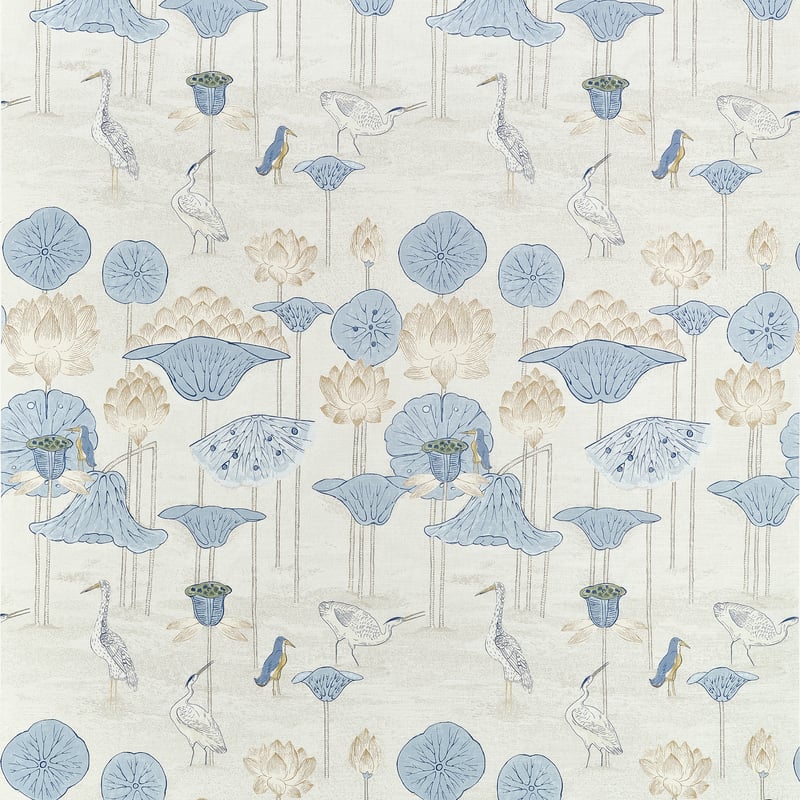 F914636 Thibaut Blue and Beige Fabric