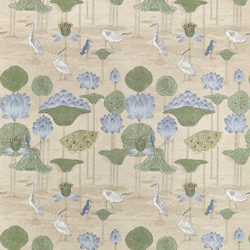 F914638 Thibaut Sage and Blue Fabric
