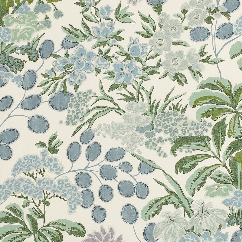 F942038 Thibaut Lavender and Blue Fabric