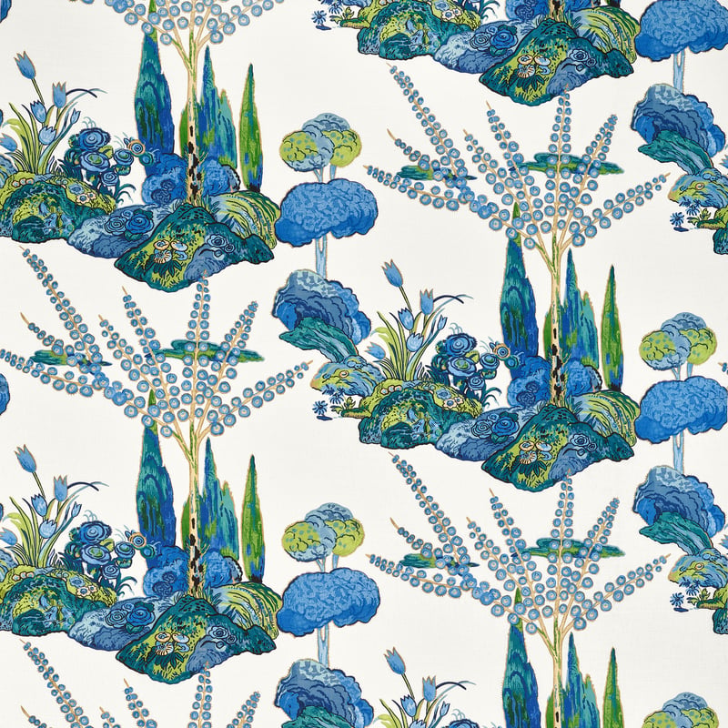 F945028 Thibaut Blue and Green Fabric