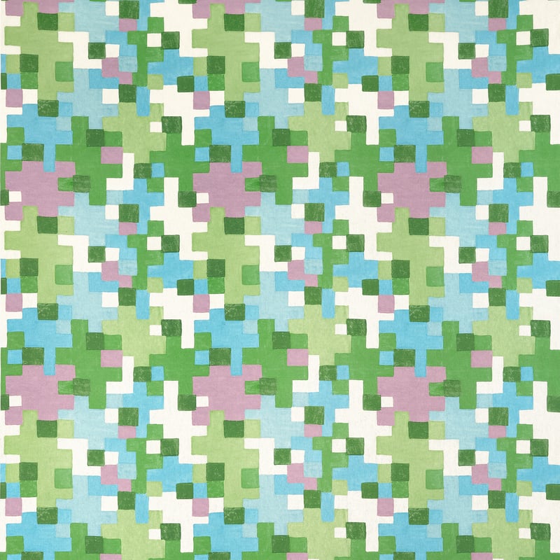 F945045 Thibaut Lavender and Green Fabric
