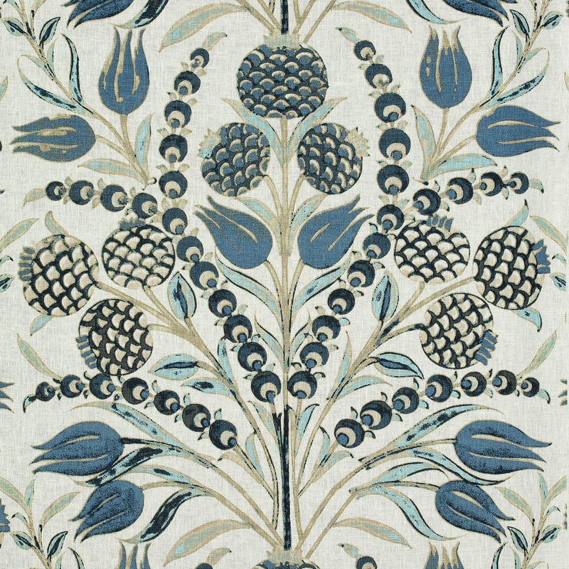 F972602 Thibaut Aqua and Blue Fabric