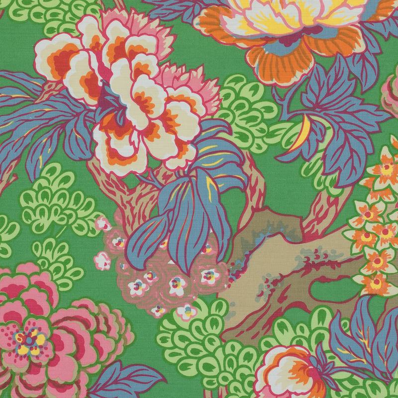 F975491 Thibaut Green Fabric