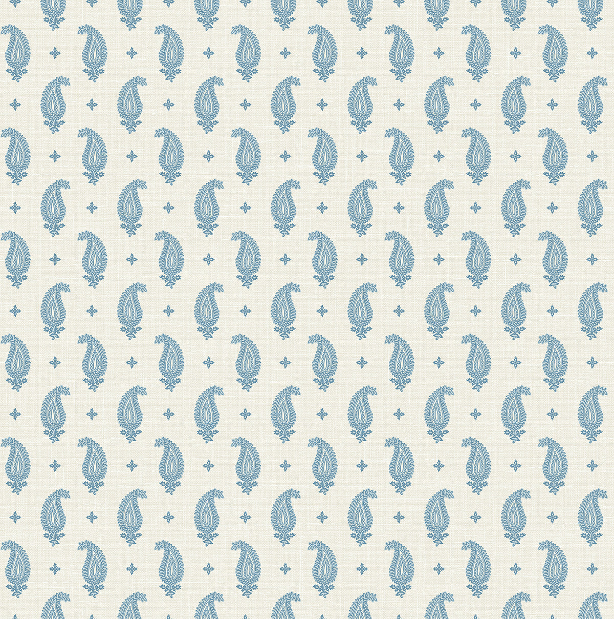 FC62402 Seabrook Designs French Country Wallpaper Maia Paisley Bleu Bisque