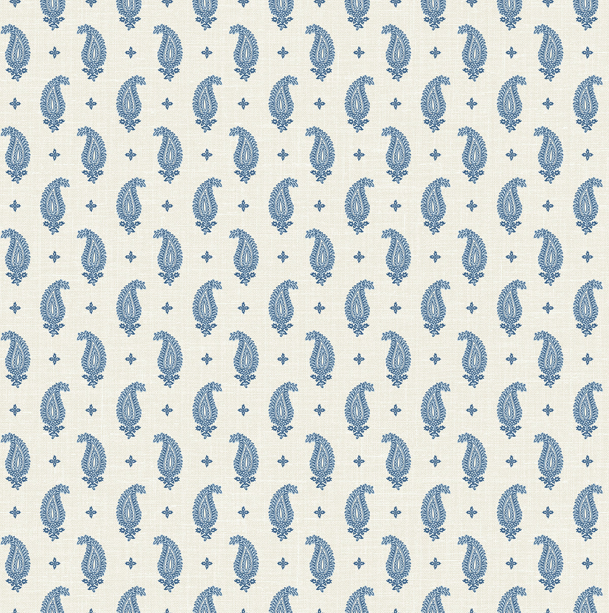 FC62412 Seabrook Designs French Country Wallpaper Maia Paisley French Blue