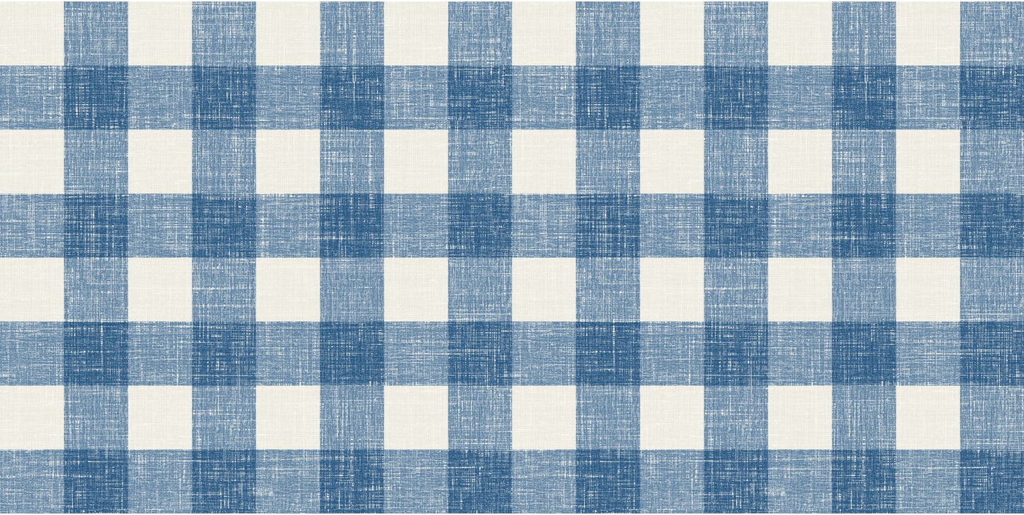 FC62902F Seabrook Designs French Country Fabric Bebe Linen Fabric Denim Wash