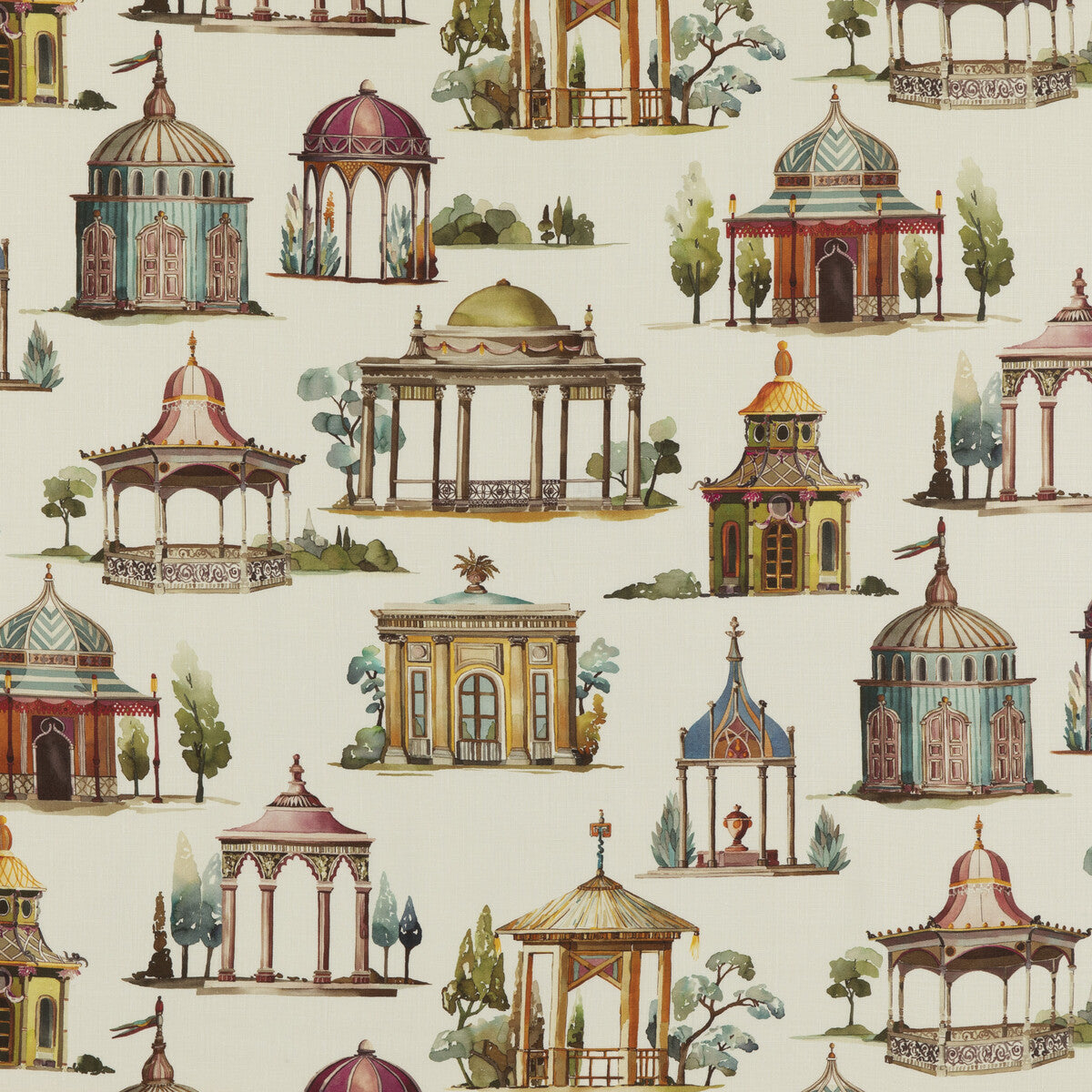 FD2008-H113 FOLLIES PLUM MULBERRY Fabrics Drapery Upholstery