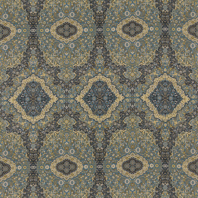 FD2028-H10 WOODLAND PAISLEY INDIGO MULBERRY Fabrics Drapery Upholstery
