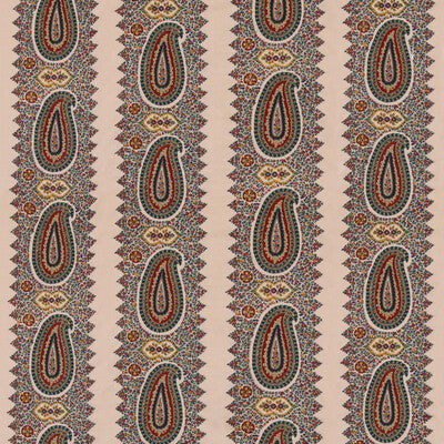 FD2030-G103 PAISLEY STRIPE INDIGO/RED MULBERRY DRAPERY