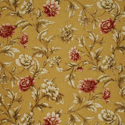 FD252-N106 GILDED PEONY SAND/RED MULBERRY Fabrics Drapery Upholstery