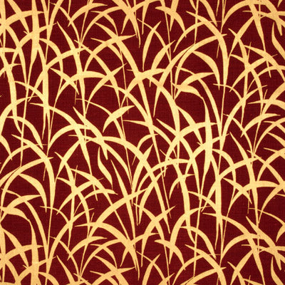 FD254-V108 GRASSES BRICK MULBERRY Fabrics Drapery Upholstery