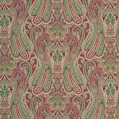 FD260-H35 HEIRLOOM PAISLEY DAMSON MULBERRY Fabrics Drapery Upholstery