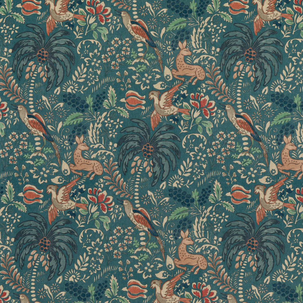 FD308-R122 FANTASIA TEAL MULBERRY Fabrics Drapery Upholstery