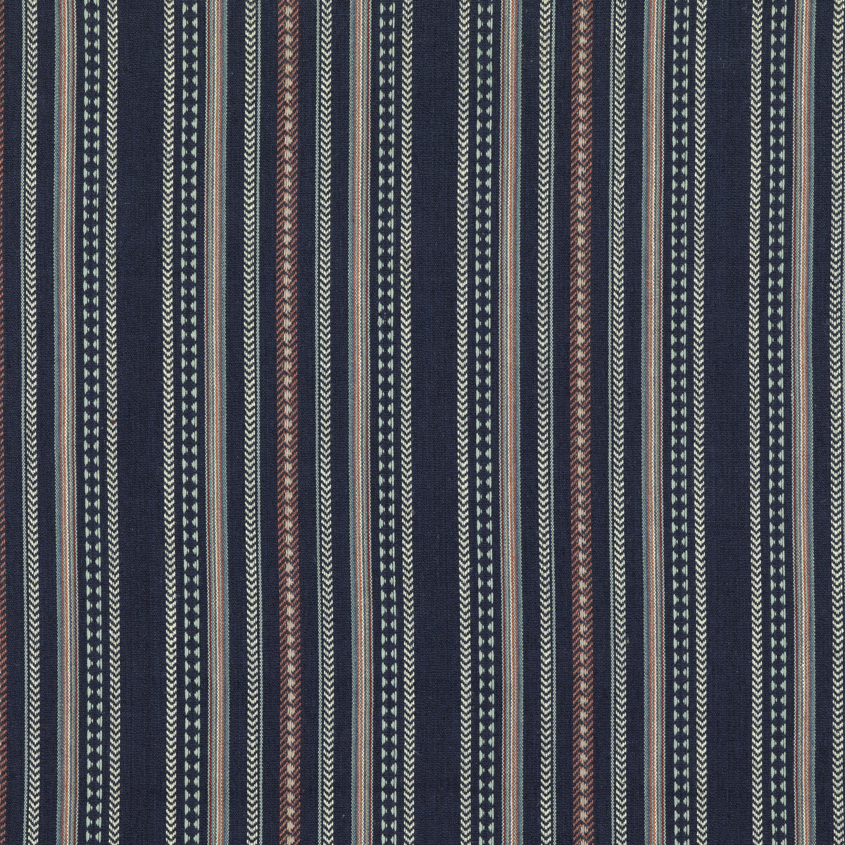 FD788-H10 RACING STRIPE INDIGO MULBERRY Fabrics Drapery Upholstery