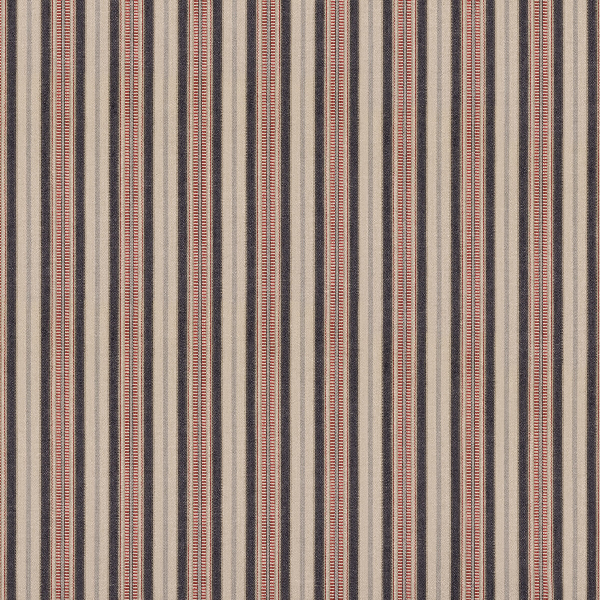 FD820-G103 SHELTER STRIPE INDIGO/RED MULBERRY Fabrics Drapery Upholstery