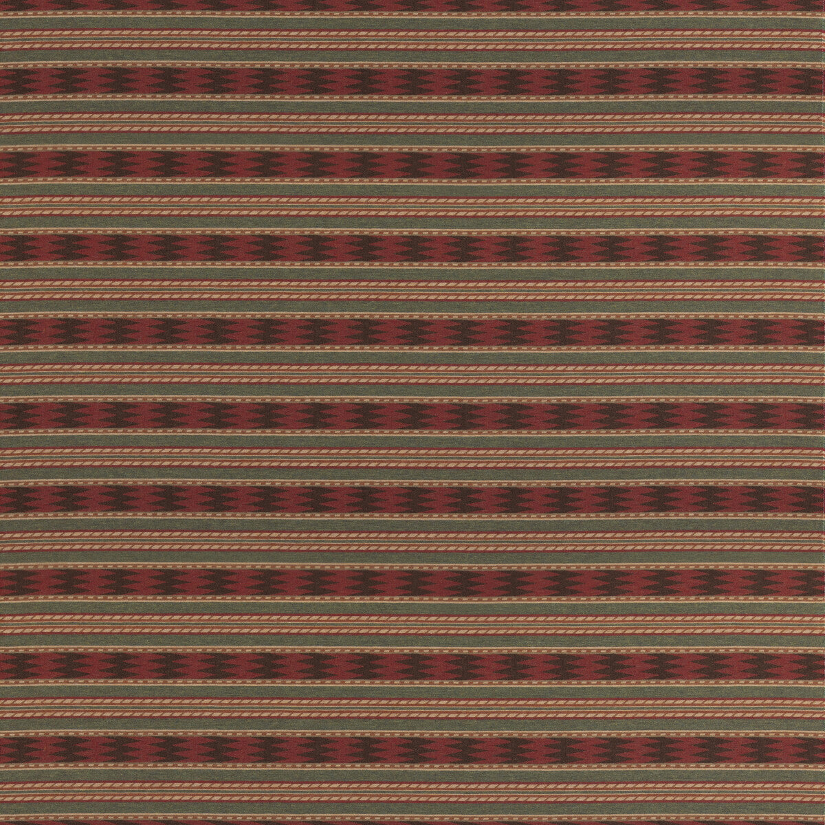 FD837-V90 INVERARAY RED/GREEN MULBERRY Fabrics Drapery Upholstery