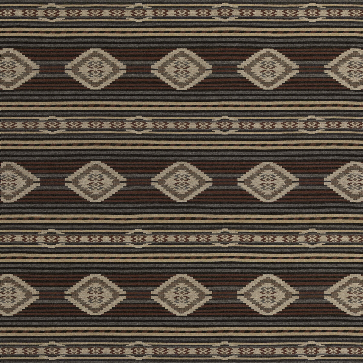 FD840-A44 HARLECH CHARCOAL/RED MULBERRY Fabrics Drapery Upholstery