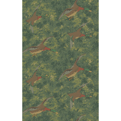FG128-S16 FOREST DUCKS EMERALD MULBERRY Wallpaper