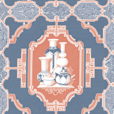 GDW5445-004 PORCELANAS AZUL/ROJO GASTON Y DANIELA Wallpaper