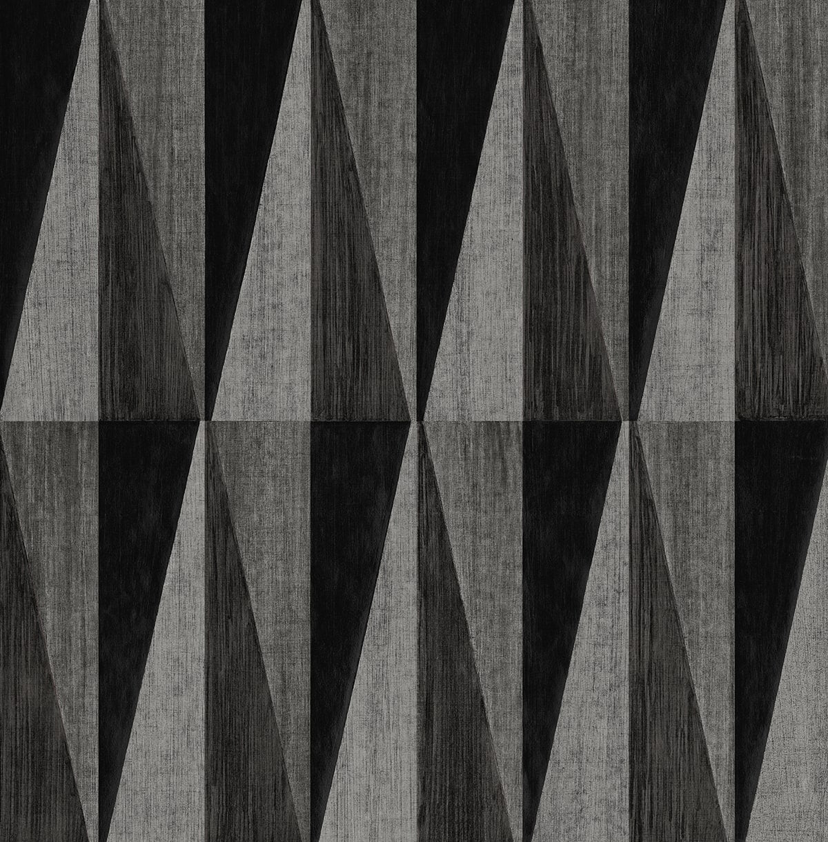 HG11500 Harry & Grace Harry & Grace Peel and Stick Wallpaper Pieced Diamonds Charcoal