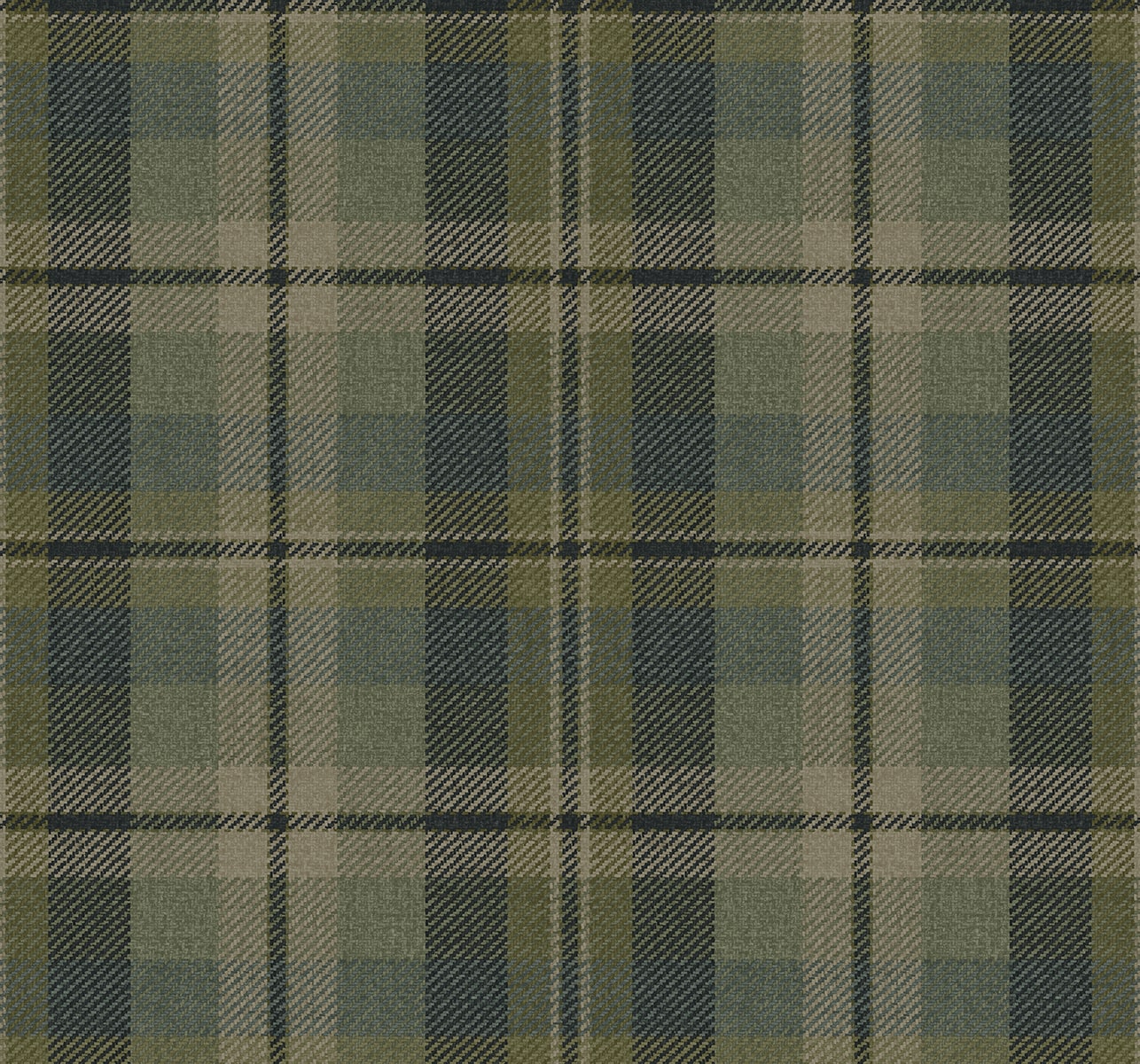 HG13104 Harry & Grace Harry & Grace Peel and Stick Wallpaper Thornbury Tailored Plaid Greenery