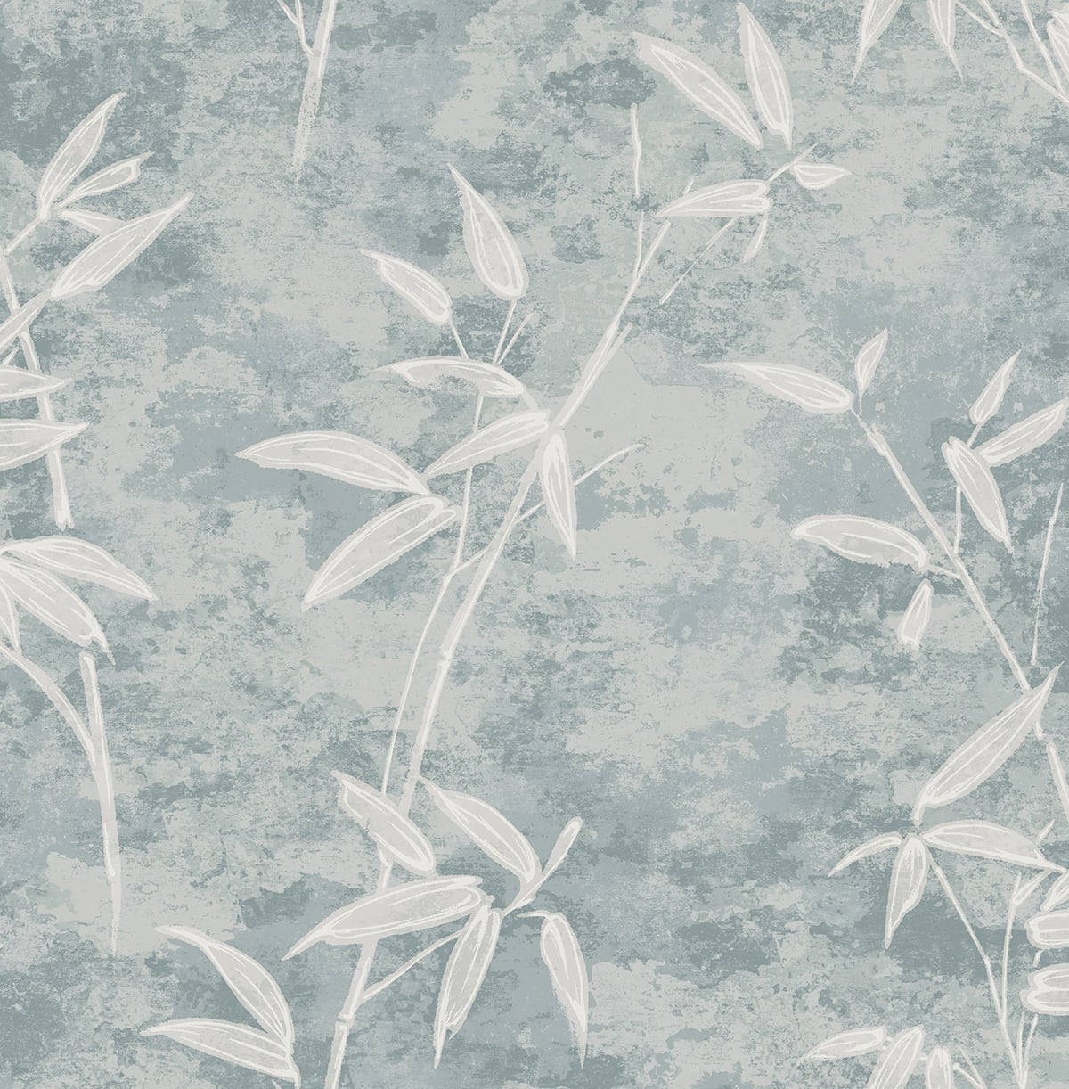 JP10912 Seabrook Designs Japandi Style Wallpaper Honshu Bamboo Blue Smoke