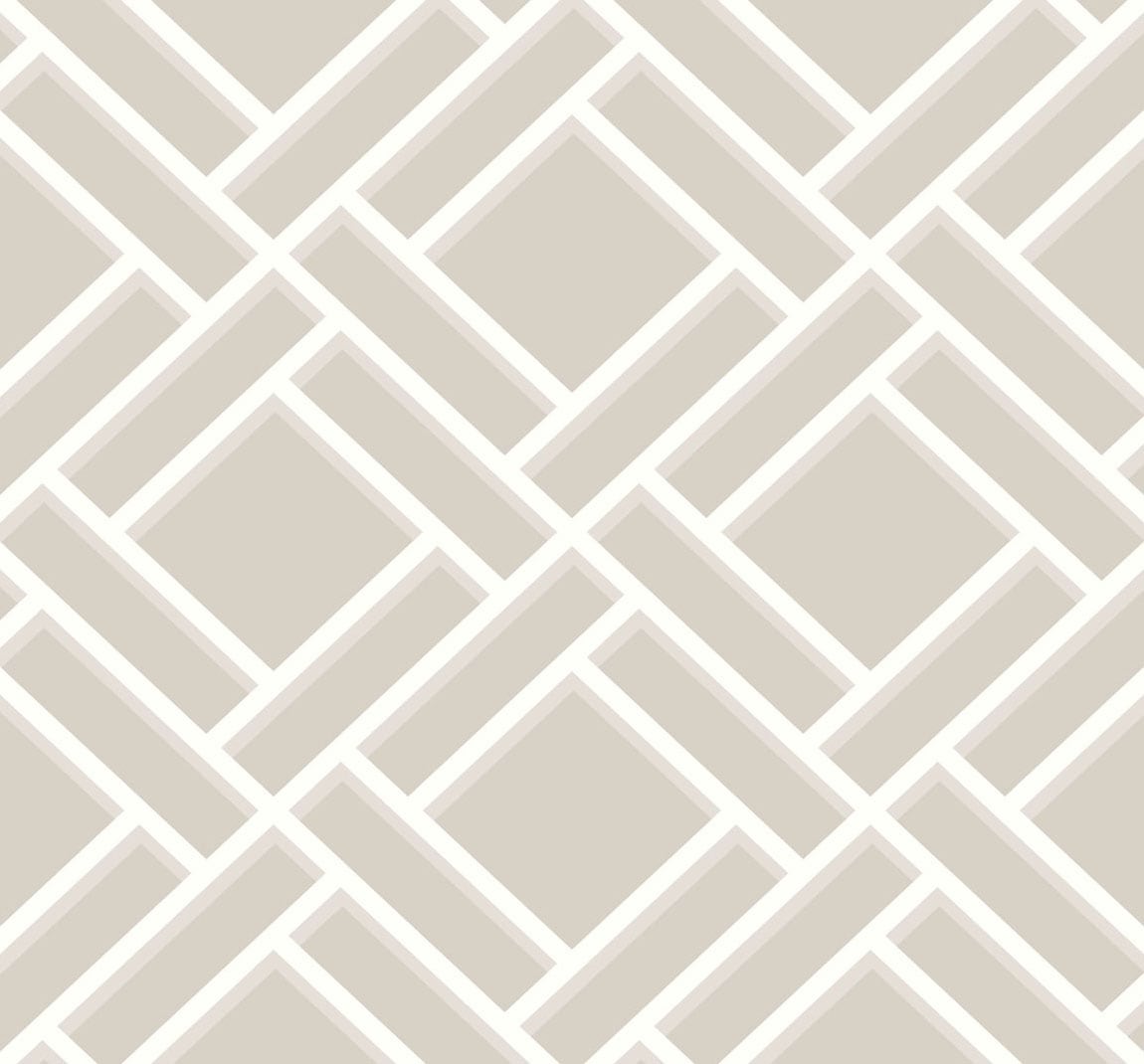 LN11508 Lillian August Luxe Retreat Wallpaper Block Trellis Cove Gray and Fog