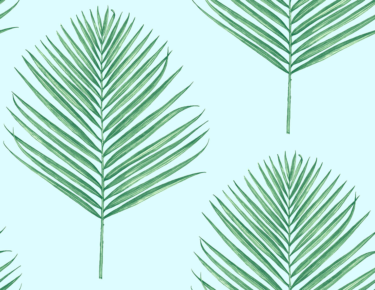 LN20004 Lillian August Lillian August Peel and Stick Wallpaper Maui Palm Celeste & Jade