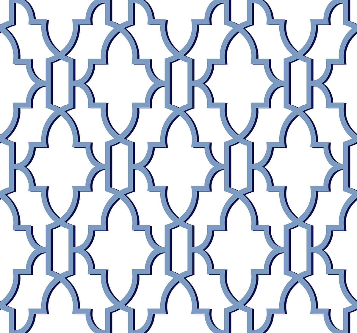 LN21102 Lillian August Lillian August Peel and Stick Wallpaper Coastal Lattice Riviera Blue