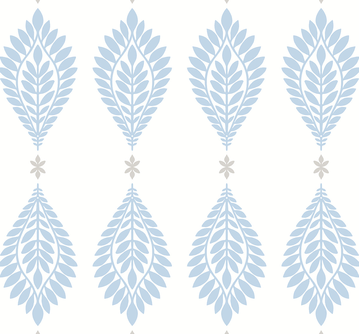LN21402 Lillian August Lillian August Peel and Stick Wallpaper Palm Frond Blue Skies & Daydream Grey