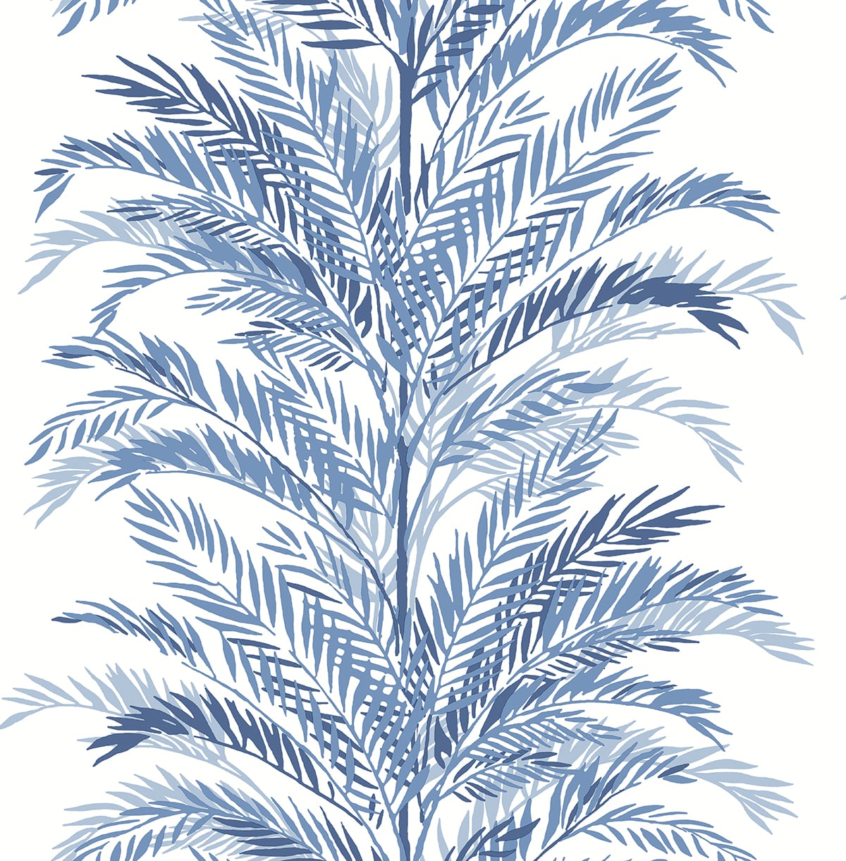 LN30102 Lillian August Lillian August Peel and Stick Wallpaper Keana Palm Coastal Blue