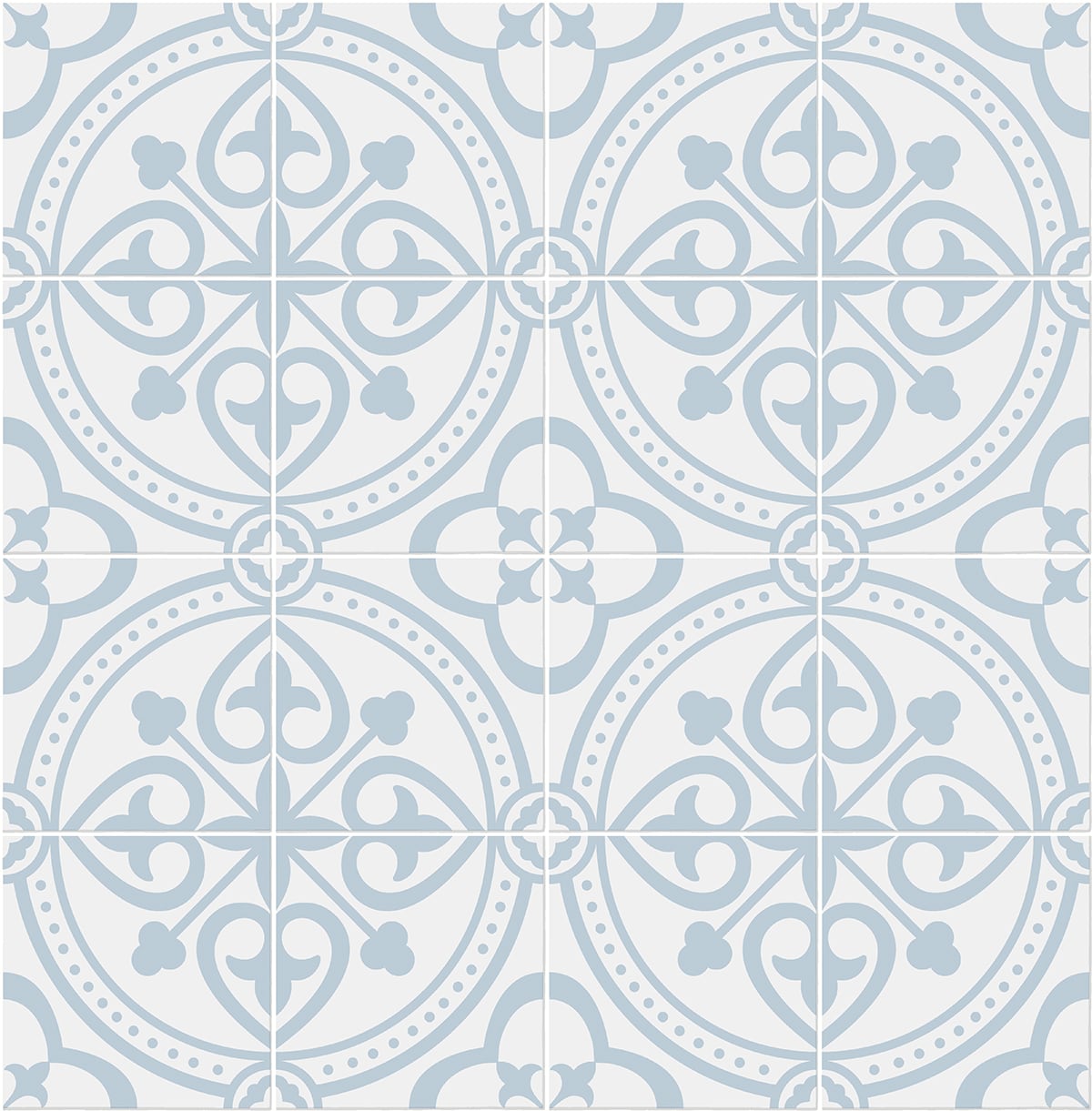 LN30302 Lillian August Lillian August Peel and Stick Wallpaper Villa Mar Tile Hampton Blue