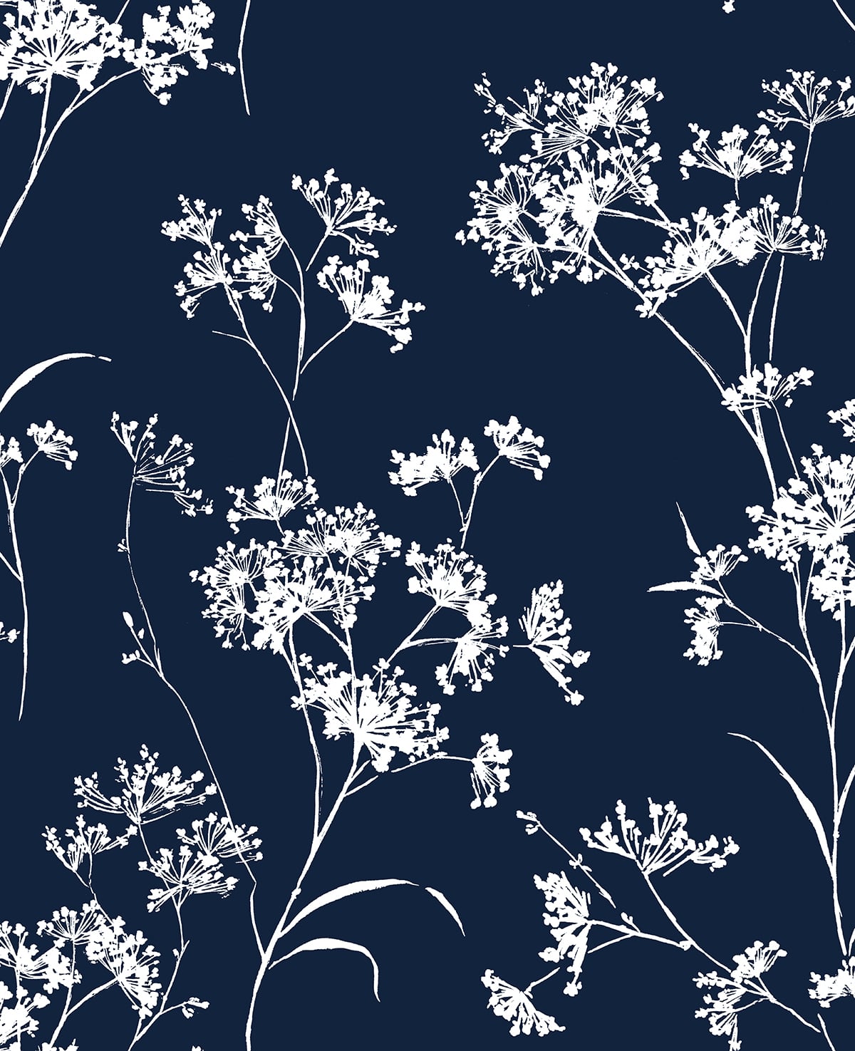 LN30502 Lillian August Lillian August Peel and Stick Wallpaper Floral Mist Hampton Blue