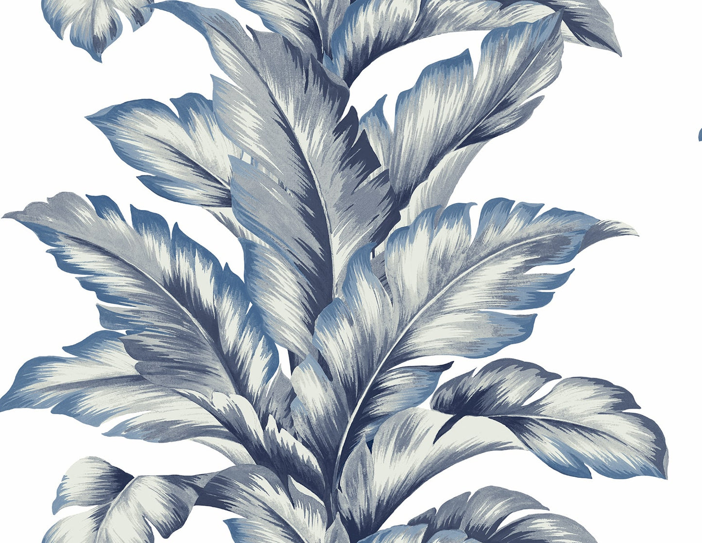 LN40612 Lillian August Coastal Haven Wallpaper Banana Springs Coastal Blue