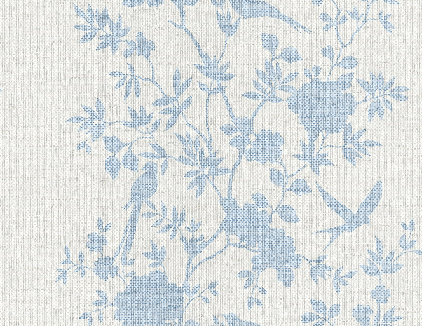 LN41012 Lillian August Coastal Haven Wallpaper Aloha Bird Trail Maya Blue