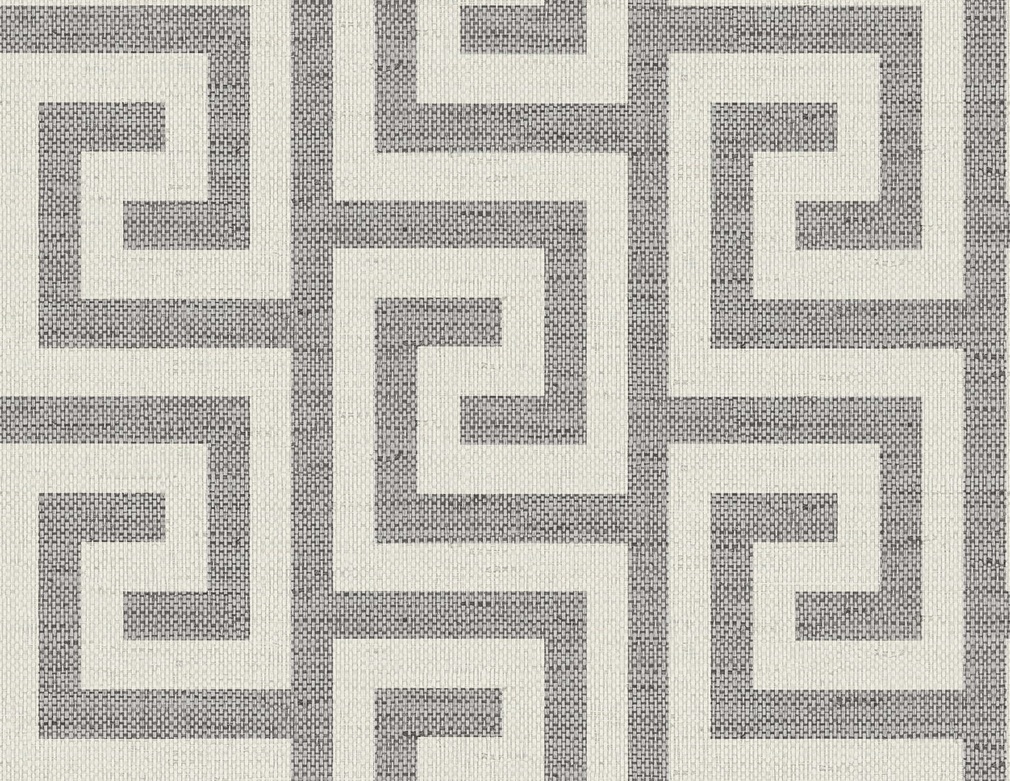 LN41200 Lillian August Coastal Haven Wallpaper Luna Retreat Greek Key Charcoal