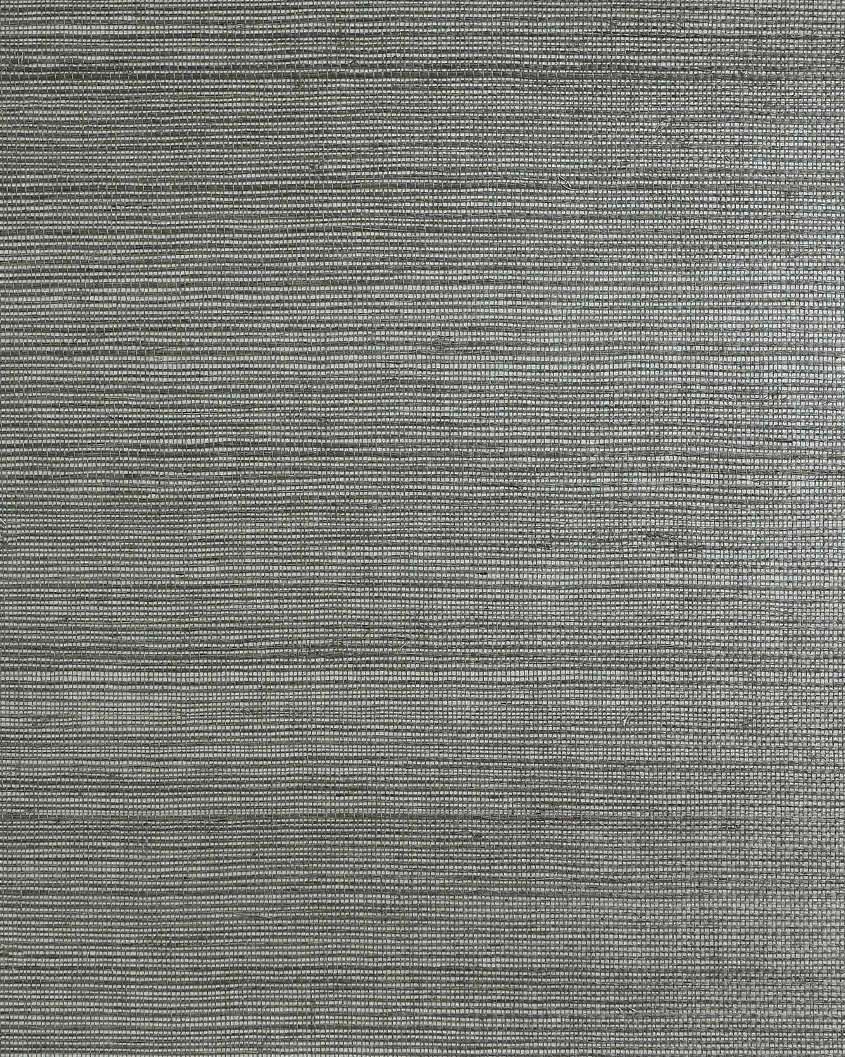 LN50090 Lillian August Lillian August Natural Textured Wallcoverings 2 Wallpaper Sisal on Metallic Slate Silver