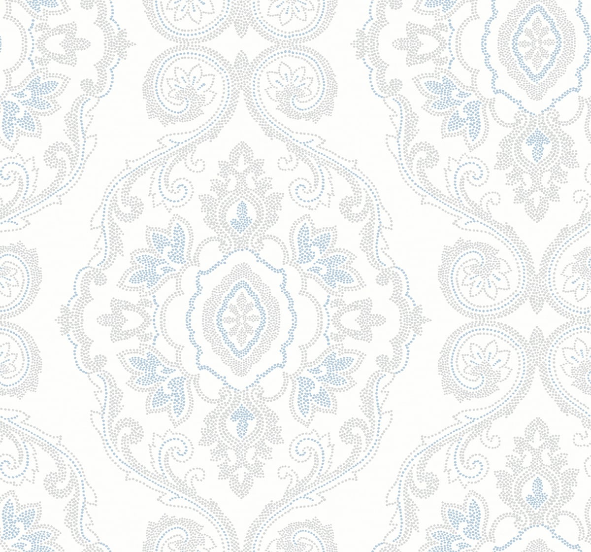 MB30302 Seabrook Designs Beach House Wallpaper Nautical Damask Blue Oasis