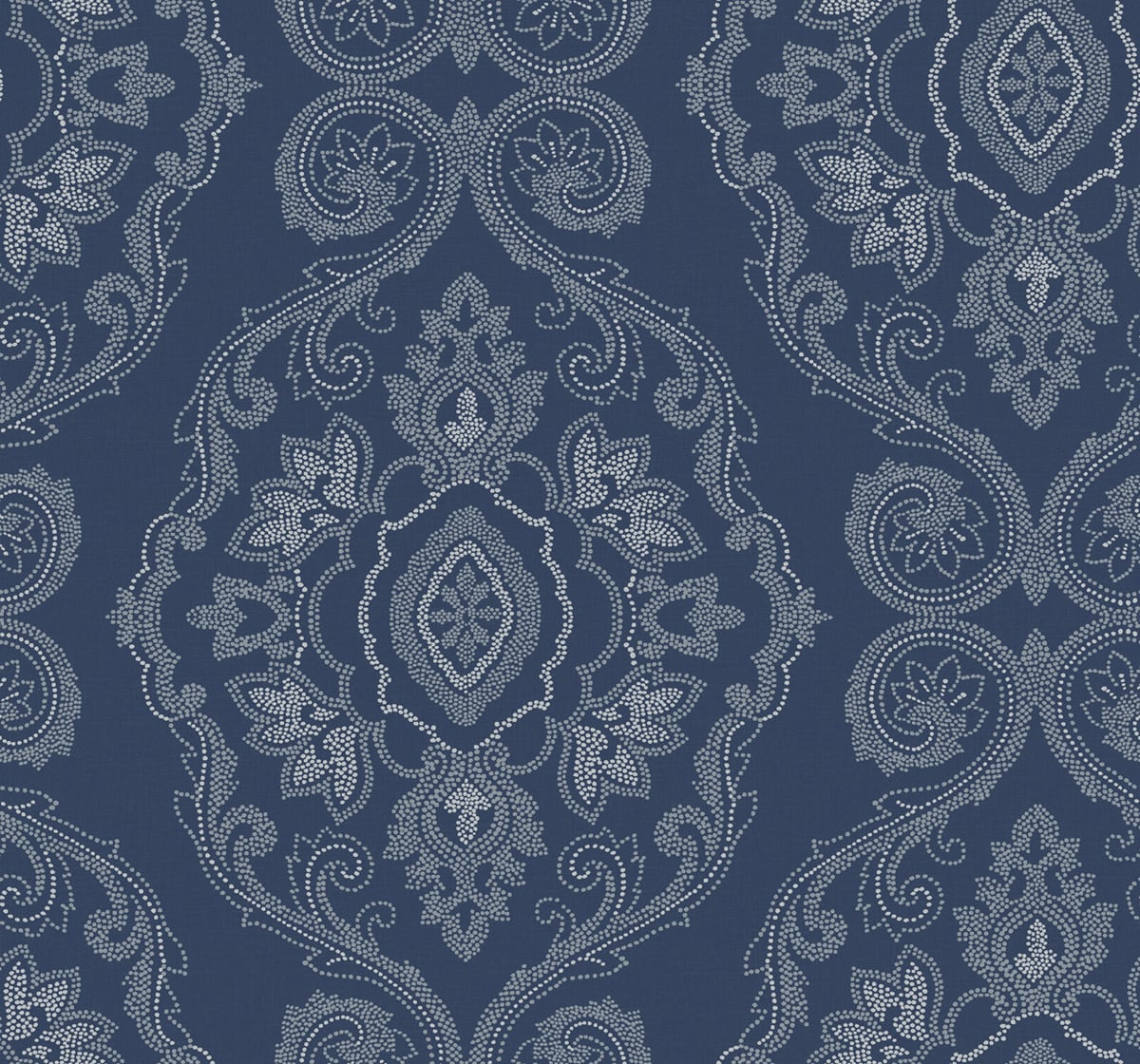 MB30322 Seabrook Designs Beach House Wallpaper Nautical Damask Nautical Blue