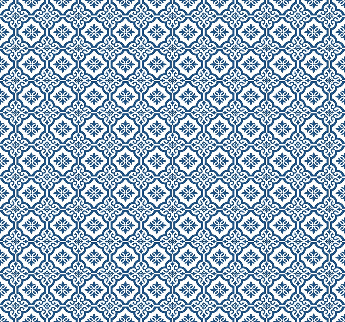 MB31702 Seabrook Designs Beach House Wallpaper Coastal Tile Coastal Blue