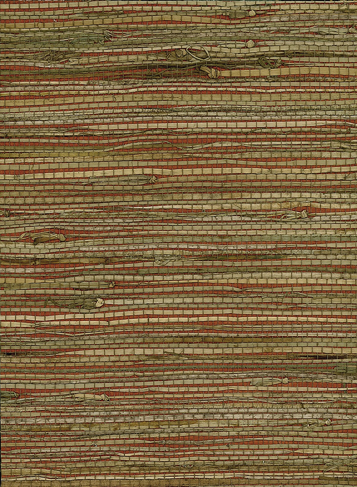 NR161X Seabrook Designs Natural Resource Wallpaper Rushcloth Red, Tan