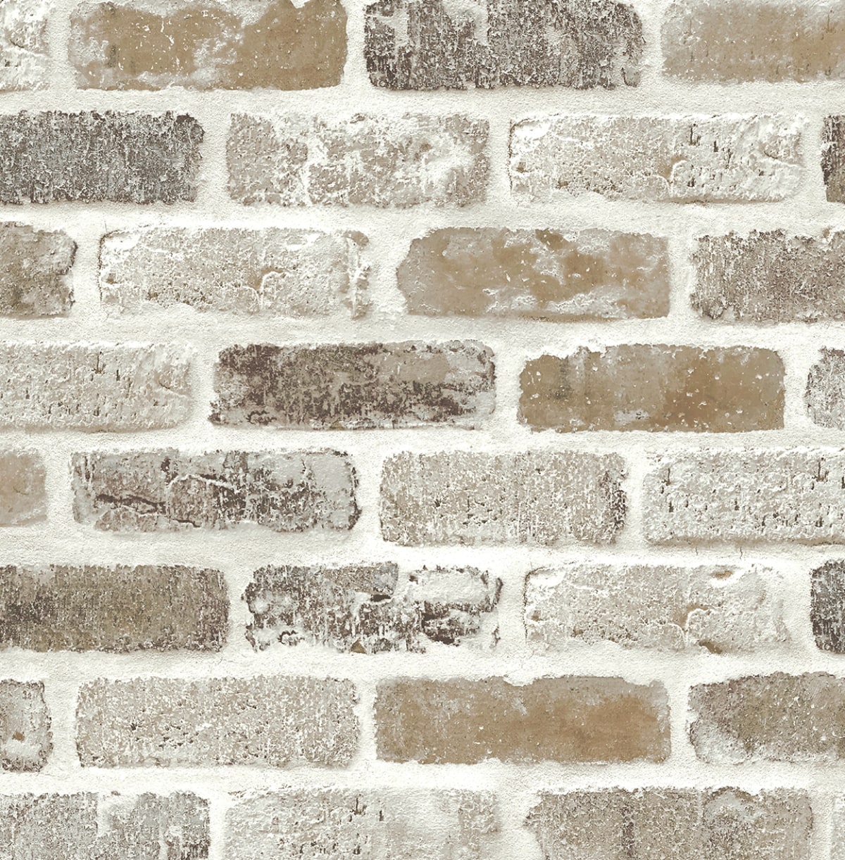 NW30506 NextWall NextWall Peel & Stick Wallpaper Washed Brick Tanned Leather & Pewter