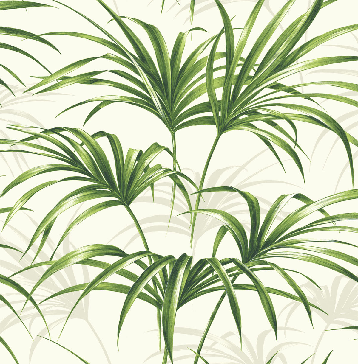 NW32504 NextWall NextWall Peel & Stick Wallpaper Tropical Palm Leaf Green and Off-White