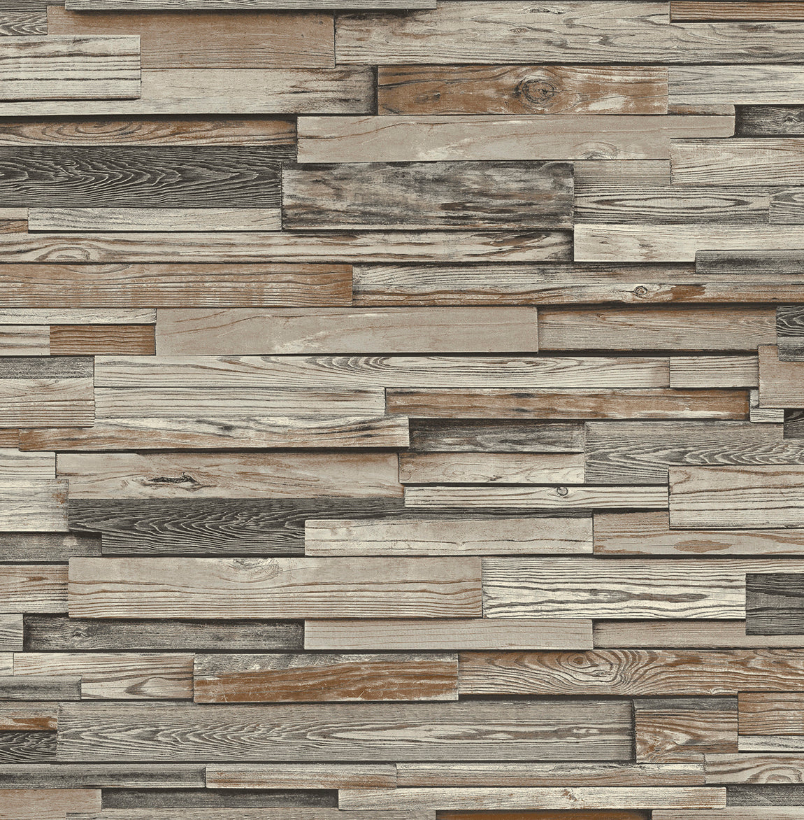 NW32601 NextWall NextWall Peel & Stick Wallpaper Reclaimed Wood Plank Charcoal & Brown
