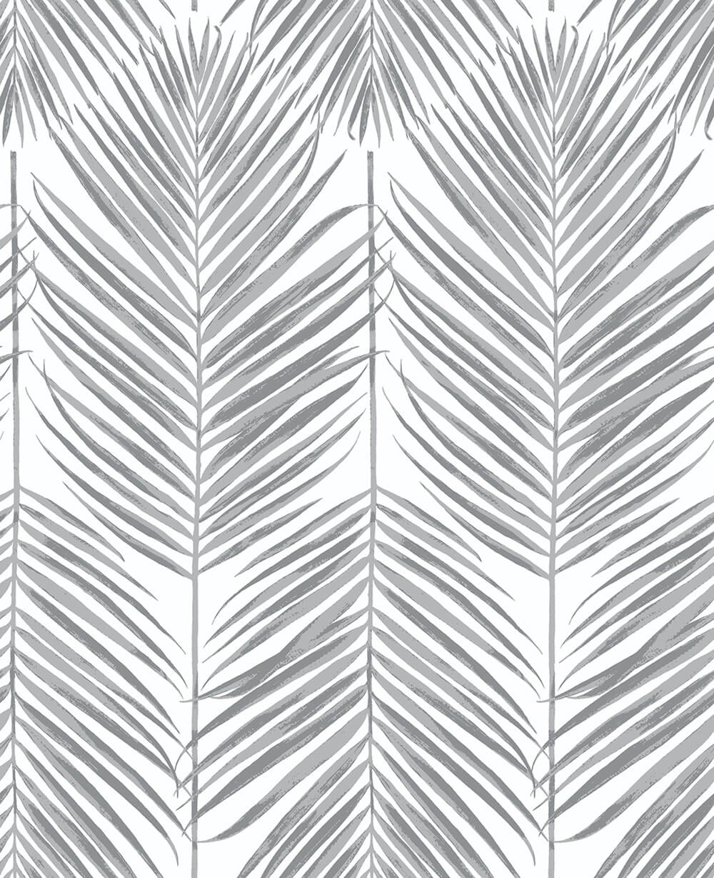 NW33008 NextWall NextWall Peel & Stick Wallpaper Paradise Palm Daydream Gray