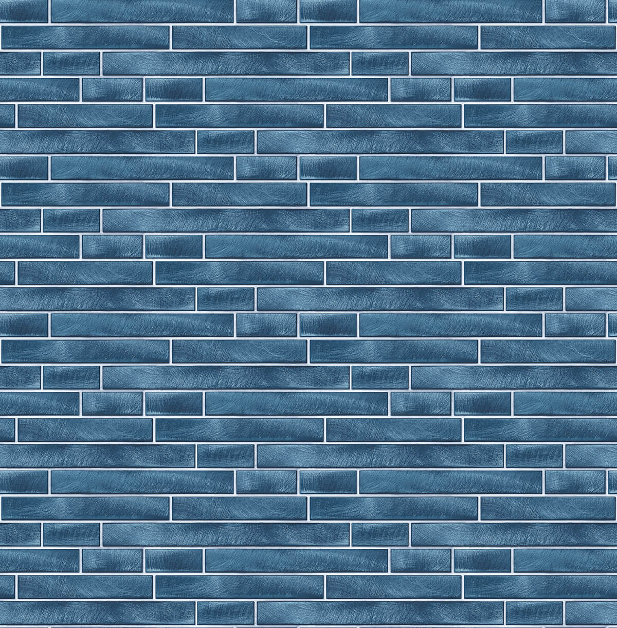 NW34602 NextWall NextWall Peel & Stick Wallpaper Brushed Metal Tile Denim Blue