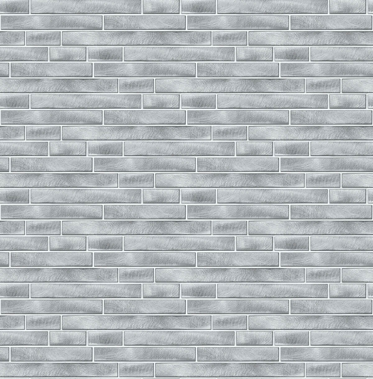 NW34608 NextWall NextWall Peel & Stick Wallpaper Brushed Metal Tile Silver