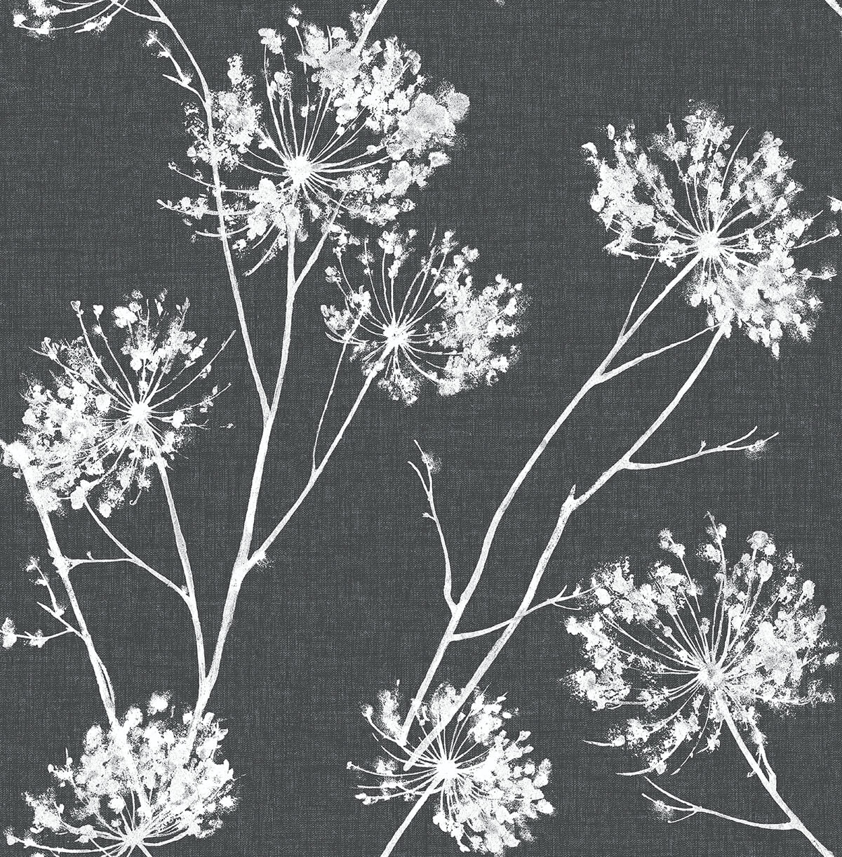 NW36000 NextWall NextWall Peel & Stick Wallpaper One O'Clocks Charcoal